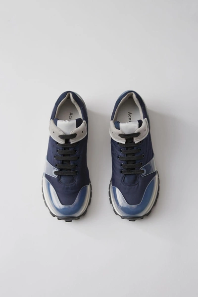 Acne Studios Vintage Inspired Sneakers  Navy/frosted In Navy Frosted
