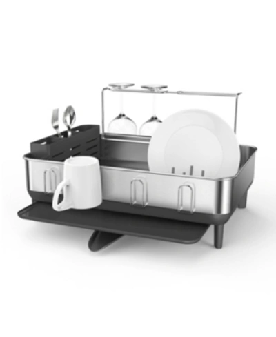 Simplehuman Compact Steel Frame Dish Drying Rack In Brushed Stainless Steel