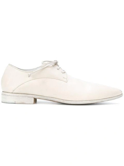 Marsèll Pointed Toe Derbys In White