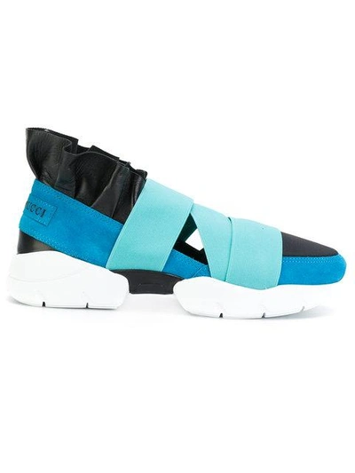 Pucci Frill Trim Strap Detail Sneakers