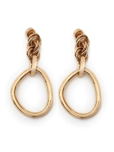 Jw Anderson Oversized Link Chain Earrings In Gold