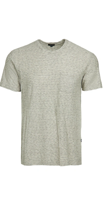 Rails Skipper Slub Heathered Pocket T-shirt In Heather Grey