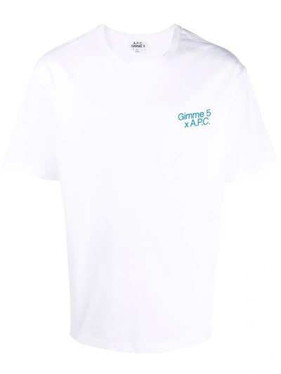 Apc Graphic-print T-shirt In Aab White
