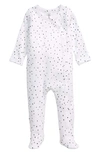 Nordstrom Baby Babies' Print Footie In White Speckles