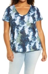 Caslonr Caslon Rounded V-neck Tee In Blue- Navy Indigo Flare