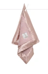 Little Giraffe Luxe Faux Fur Blankie In Dusty Pink