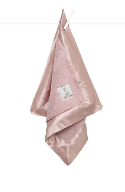 Little Giraffe Luxe Faux Fur Blankie In Dusty Pink