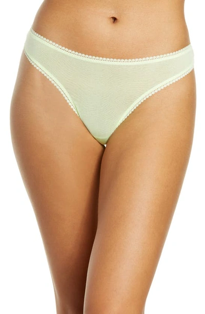 On Gossamer 'hip-g' Mesh Thong In Twist Of Lime