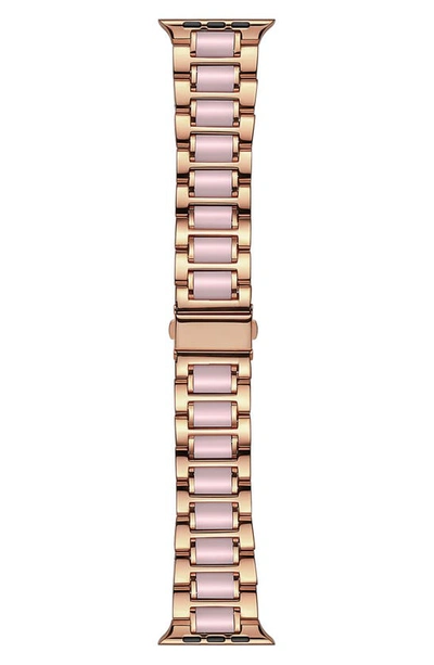 The Posh Tech Resin Detail 23mm Apple Watch® Bracelet Watchband In Rose Gold