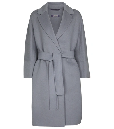 's Max Mara Arona Belted Virgin Wool Coat In Blue