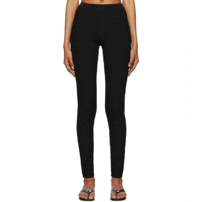 Givenchy Monogram-pattern Knitted Leggings In Black