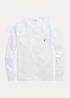 Polo Ralph Lauren Embroidered Logo Long Sleeve Cotton T-shirt In White