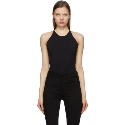 Rag & Bone Rooney Open-back Stretch-cotton Jersey Bodysuit In Black