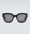Amiri Black & Grey Classic Logo Sunglasses