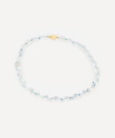 Kojis Rock Crystal Beaded Necklace In Gold