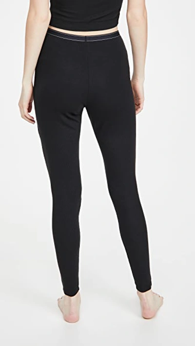 Calvin Klein Underwear Stretch-modal Jersey Leggings In Black
