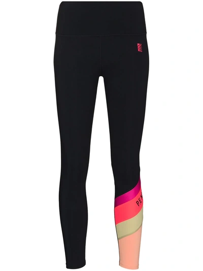 P.e Nation Womens Black Box Out Recycled Nylon And Recycled Polyester-blend Leggings Xs
