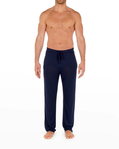 Hom Men's Cocooning Lounge Trousers In Navy