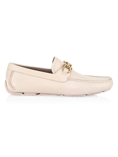 Ferragamo Men's Parigi Leather Moc-toe Drivers - Regular In Mangiarott