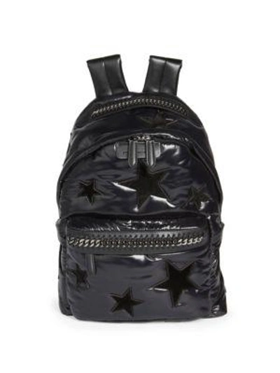 Stella Mccartney Falabella Go Padded Eco-nylon Backpack In Black