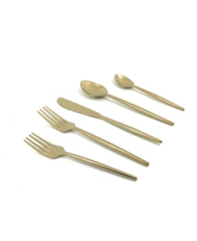Vibhsa 20 Piece Gold Flatware Set, Service For 4 In Gold Plated Coating
