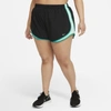Nike Tempo Plus Size Women's Running Shorts In Black,green Glow,neptune Green,wolf Grey