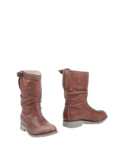 Bikkembergs Ankle Boots In Brown