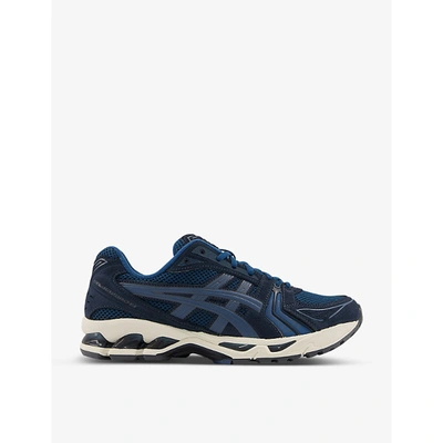 Asics Gel-kayano 14 Mesh And Suede Mid-top Trainers In Mako Blue