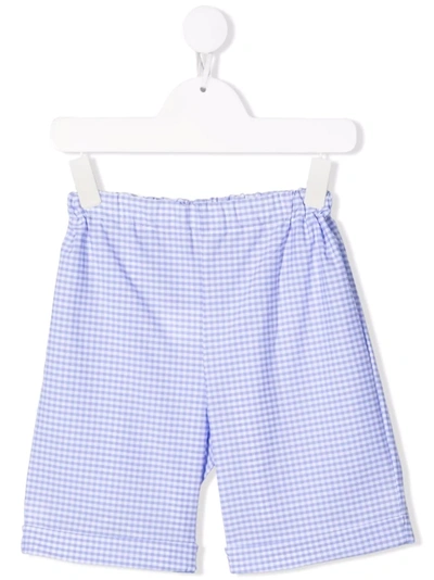 Siola Stripe-print Cotton Shorts In 蓝色