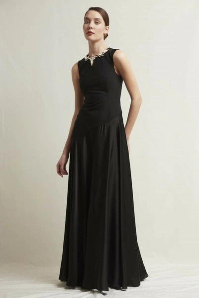 Stefano De Lellis Chantal Sleeveless Cady Satin Gown