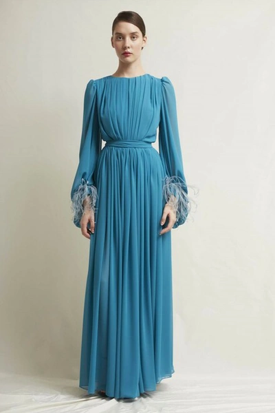 Stefano De Lellis Dalia Long Sleeve Georgette Gown