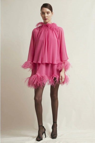 Stefano De Lellis Martina Feathered Georgette Dress