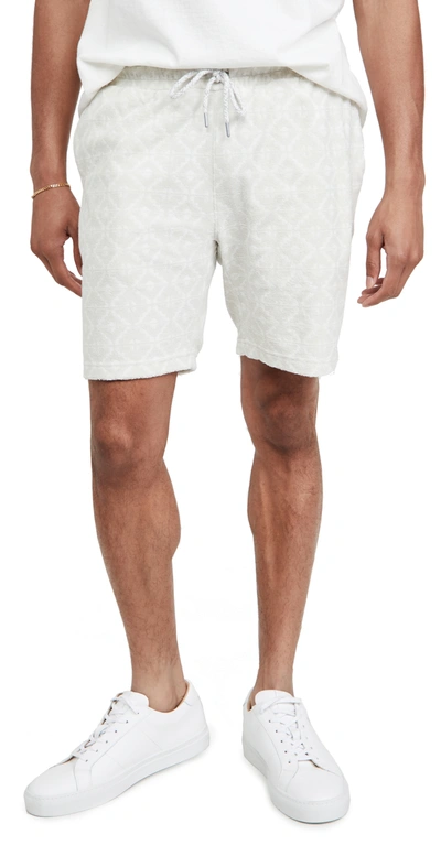 Faherty Cabana Terry Cloth Sweat Shorts In Stone Towel Terry