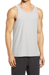 Rhone Reign Tech Performance Tank In Light Gray Heather