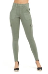 Spanxr Stretch Twill Ankle Cargo Pants In Soft Sage