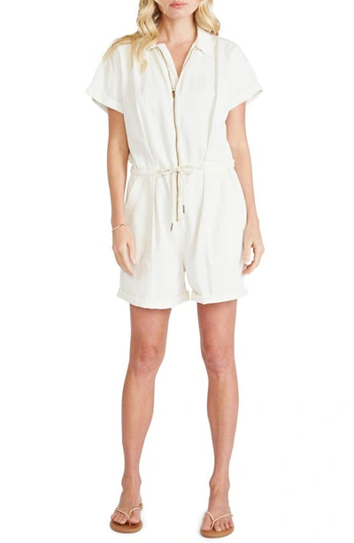 Atica Amie Zip Front Romper In Natural