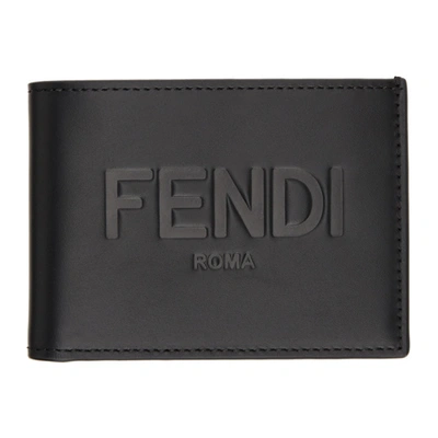 Fendi Black Leather Us Dollar Bifold Wallet In F0gxn - Ner