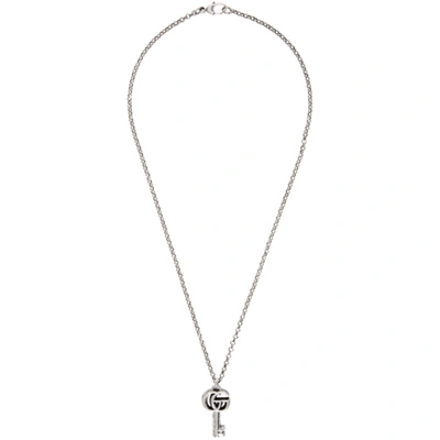 Gucci Silver Double G Key Necklace