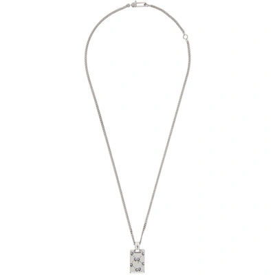 Gucci Silver Trouble Andrew Edition 'ghost' Necklace