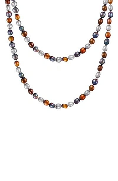 Splendid Pearls Multicolor Dyed Freshwater Pearl Endless Necklace In Dyed Multi