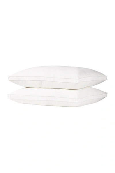Ella Jayne Home Gusseted Firm Plush Down Alternative Side/back Sleeper Pillow, Set Of 2 In White