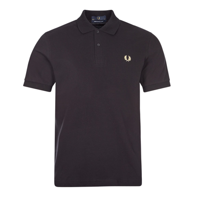 Fred Perry Polo Shirt - Black / Champagne