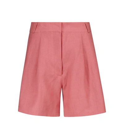 Asceno Womens Dusty Rose Madrid High-rise Organic-linen Shorts Xs In Pink