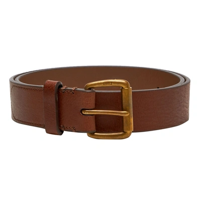Ralph Lauren Tumbled Leather Belt In Brown