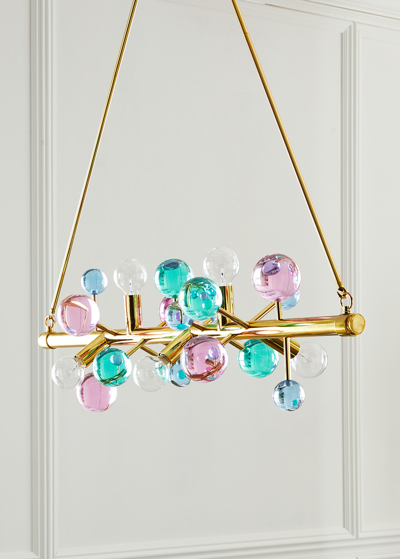 Jonathan Adler Globo 6-light Linear Chandelier In Multi