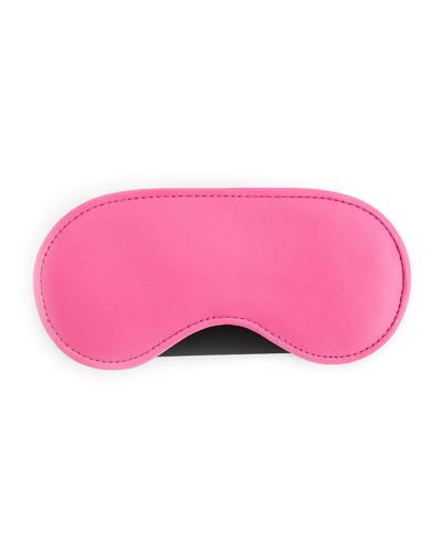 Royce New York Leather Eye Mask In Bright Pink