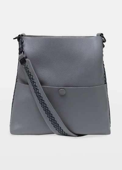 Callista Iconic Slim Messenger Crossbody Bag In Granite Noir