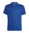 Vilebrequin Men's Pyramid Linen Polo Shirt In Blue