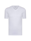 Stefano Ricci Men's Solid Cotton V-neck T-shirt In White