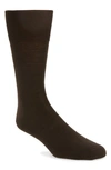 Falke No. 6 Merino Wool, Silk & Nylon Dress Socks In Brown